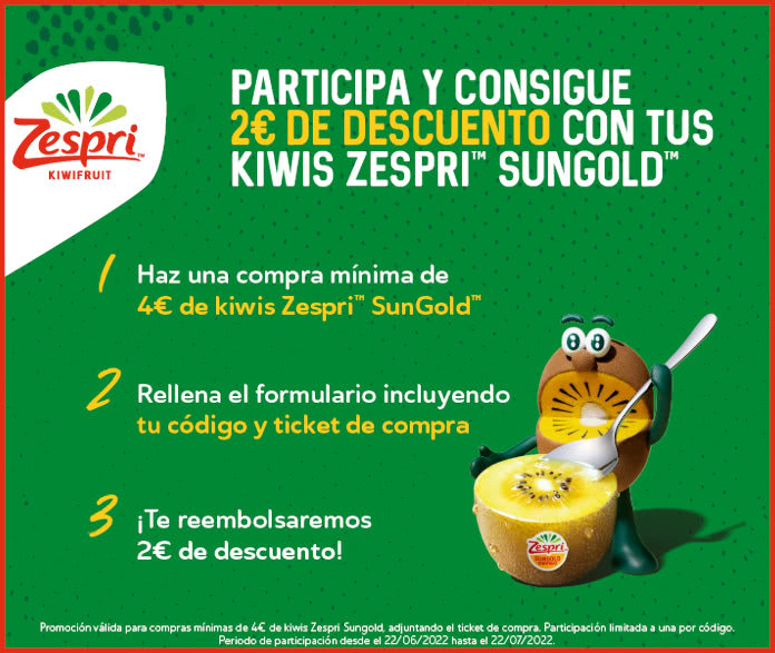 2000 E2 rebates for Zespri SunGold Kiwis