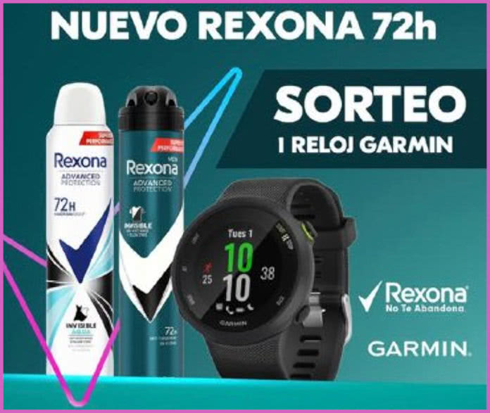 Rexona raffle of 15 Garmin Forerunner 45 watches