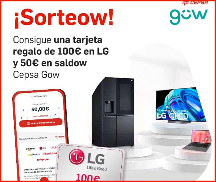 Cepsa Gow and LG raffle E100 gift card E50