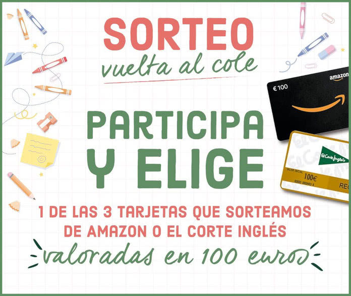 La Carlotena raffles off 3 Amazon or El Corte Ingles