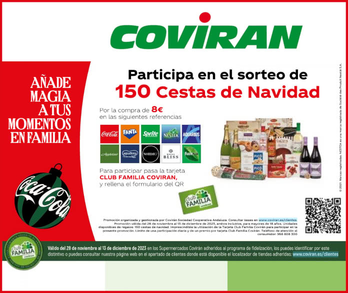 Coviran raffles off 150 Christmas baskets