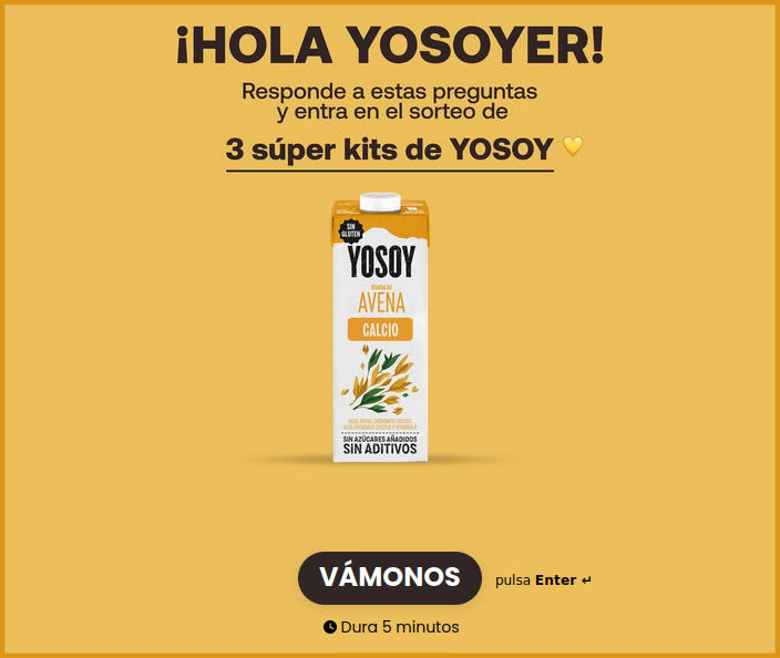 Yosoy is giving away 3 drink kits