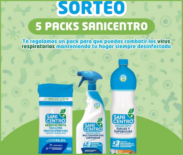 Sanicentro raffles off 5 packs of cleaning products