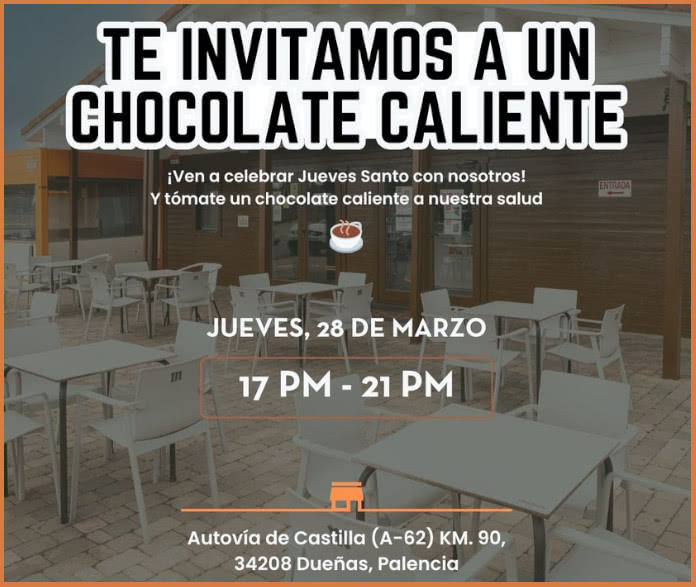 Chocolates Trapa gives away hot chocolate Palencia