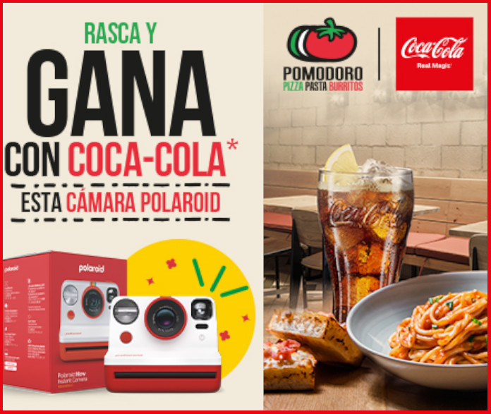 Coca Cola is giving away 65 Polaroid cameras at Rest Pomodoro