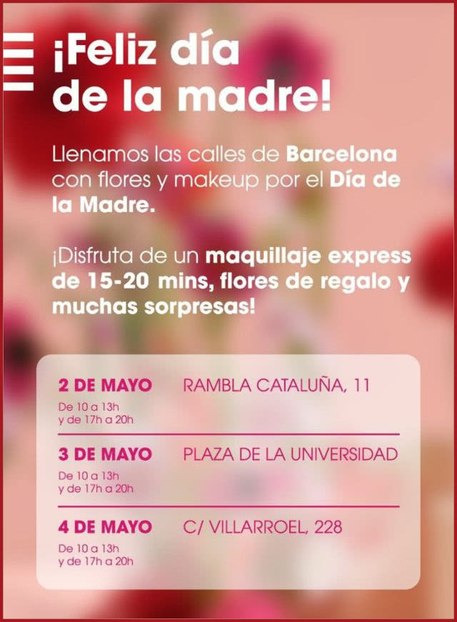 Sephora gives away flowers and makeup services Barcelona